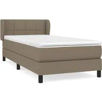 Syfax Boxspringbett mit Matratze Taupe 100x200 cm Stoff