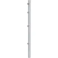 Alberts Zaunpfosten Doppelstabmattenzaun, anthrazit RAL 7016 zum Einbetonieren, Länge: 1200 mm für Mattenhöhe: 800 mm, Pfostenstärke: 60 x 40 mm, inkl. separater Klemmlasche
