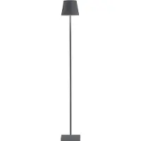 Zafferano - Poldina Pro L Dunkelgraue LED-Lampe wiederaufladbar und dimmbar 122 cm mit Akku bis zu 12 Stunden