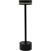 Luxus Europe - Tischlampe Touch Yvette Schwarz - Kabellose LED-Tischlampe für den Innenbereich – USB-C wiederaufladbar