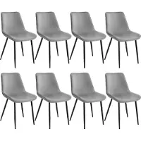 TecTake Set Stuhl Monroe gepolstert, in Samtoptik 48 x 59 x 82,5 cm