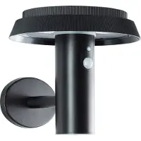 Brilliant schwarze Solar Außenwandleuchte ALVERO | inkl. Bewegungsmelder | 4W 500lm 3000K | Metall/Kunststoff