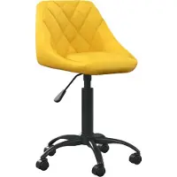 Syfax Bürostuhl Senfgelb Samt