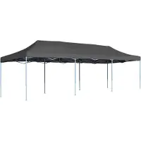 Syfax Faltzelt Pop-Up Partyzelt 3 x 9 m Anthrazit