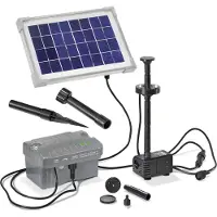 Esotec Solar Teichpumpen-Set PALERMO 5/330 mit Akku-Box und LED-Lichtring 101775