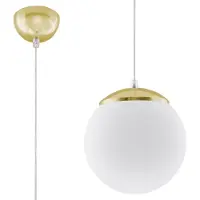 Sollux Hängeleuchte UGO 20 gold 1xE27 15W Stahl/Glas 110x20x20cm