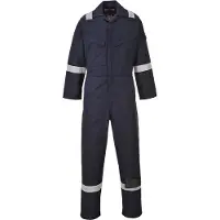 Portwest FR50 Flammhemmender, antistatischer Overall 350 g Navy Gr. S