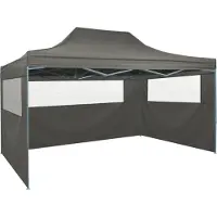 Syfax Faltzelt mit 3 Wänden 431x291x315 cm Anthrazit