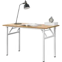 Neu.haus [] Klapptisch - 120 x 60cm Schreibtisch Bürotisch Computertisch Tisch Klappbar Buche / Weiß
