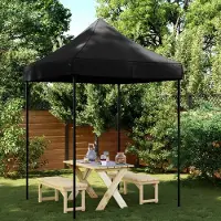 Prolenta Maison Exclusive - Partyzelt Faltbar Pop-Up Schwarz 200x200x306 cm