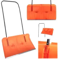 Kadax Schaufel Schneekratzer Schneepflug Orange auf Rädern