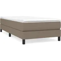 Syfax Boxspringbett mit Matratze Taupe 90x190 cm Stoff