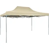 Prolenta Maison Exclusive - Profi-Partyzelt Faltbar 3×4 m Stahl Creme