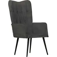 vidaXL Möbel Ohrensessel/Relaxsessel - Modernes Design - TV-Sessel - Einzelsofa - Schwarz Canvas - Couchsessel CLORIS2639751