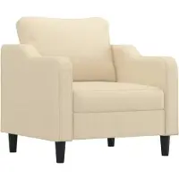 Syfax Sessel Creme Stoff 60 cm Füllung Schaumstoff Max. Tragfähigkeit 110 kg