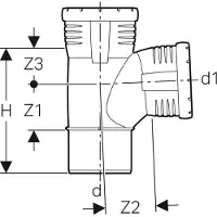 Geberit GE Silent-Pro Bogenabzweiger 87,5 Gr. d110/90mm