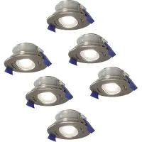 HOFTRONIC™ LED Einbaustrahler 4W 345lm 6500K GU10 IP65 Dimmbar Schwenkbar Edelstahl 6er Set