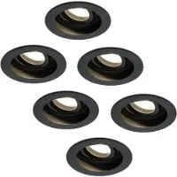 HOFTRONIC™ LED Einbaustrahler 6x GU10 4W 345lm 2700K Schwarz IP20 Schwenkbar Dimmbar