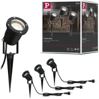 Paulmann Special Line LED-Erdspießlampe, 3er-Set, GU10 - , Special Line, Schwarz, Metall