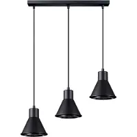 Sollux Hängeleuchte TALEJA 3 schwarz [ES111] 3xES111 10W Stahl 120x14x45cm