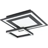 Eglo SAVATARILA-Z Wand-/Deckenleuchte Lampe Beleuchtung - L45 x B45 x H7cm - schwarz - 4X2,7W;4X2,7W inkl. - IP20