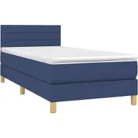 Syfax Boxspringbett mit Matratze Blau 90x190 cm Stoff