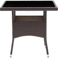 vidaXL "SALE 2026"Gartentisch - Gartenmöbel - Balkontisch - Braun Poly Rattan - Tische für Garten, Balkon DE8601887