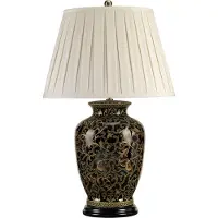 Elstead Lighting Elstead Morris Tischleuchte E27 73cm Gold und Schwarz Creme, UK