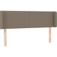 Syfax Kopfteil mit Ohren Taupe 147x16x78/88 cm Stoff
