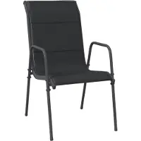 vidaXL "Winter Sale" Gartenstühle - Schwarz Gartenstühle 4er-set Stahl und Textilene Schwarz DE3617255