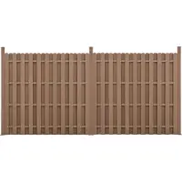Neu.holz WPC Gartenzaun Sichtschutz Windschutz Lamellenzaun Zaun 376x185cm Braun []