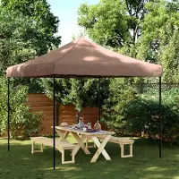 Prolenta Maison Exclusive - Partyzelt Faltbar Pop-Up Braun 292x292x315 cm