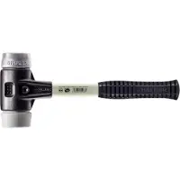 HALDER SIMPLEX-Schonhammer, TPE-mid / Weichmetall; mit verstärktem Tempergussgehäuse und Fiberglasstiel ...