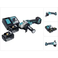 Makita DGA 521 RMX1 Akku Winkelschleifer 18 V 125 mm X-LOCK Brushless + 2x Akku 4,0 Ah + Ladegerät