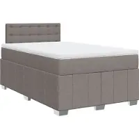 Syfax Boxspringbett mit Matratze Taupe 120x190 cm Stoff