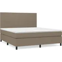 Syfax Boxspringbett mit Matratze Taupe 160x200 cm Stoff