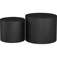 Vicco Couchtisch-Set Giva Schwarz 48 x 48 cm, Model 51638
