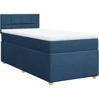 Syfax Boxspringbett mit Matratze Blau 80x200 cm Stoff