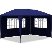 vidaXL Monderne Partyzelt 3x4 m - Gartenzelt - klassisches Designn - UV Schutz Blau - Pavillons & Partyzelte DE1248