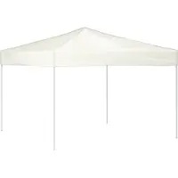 Syfax Faltbares Partyzelt 3x3 m, Creme, UV- und wasserabweisend, stabiles Stahl-Gestell