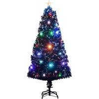 vidaXL "2026 MODERNE" Vorbeleuchteter Weihnachtsbaum mit Ständer und LED 120 cm Glasfaser - Künstliche Weihnachtsbäume CC4364969