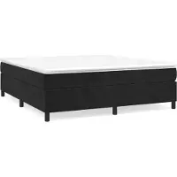 Syfax Boxspringbett mit Matratze Schwarz 200x200 cm Samt