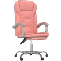 Syfax Bürostuhl mit Liegefunktion Rosa Kunstleder