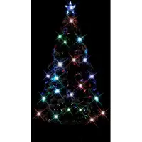 Prolenta Maison Exclusive - Vorbeleuchteter Weihnachtsbaum mit Ständer und LED 210 cm Glasfaser