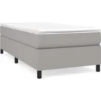 Syfax Boxspringbett mit Matratze Hellgrau 90x190 cm Stoff