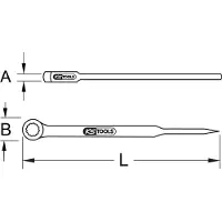 Ks Tools BRONZEplus Montageringschlüssel mit Dorn, gekröpft