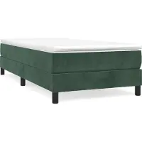 Syfax Boxspringbett mit Matratze Dunkelgrün 100x200 cm Samt