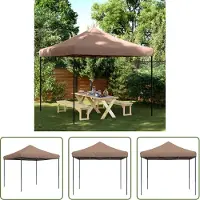 The Living Store Partyzelt Faltbar Pop-Up Braun 292x292x315 cm