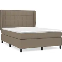 Syfax Boxspringbett mit Matratze Taupe 140x200 cm Stoff