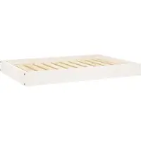Syfax Hundebett Weiß 91,5x64x9 cm Massivholz Kiefer